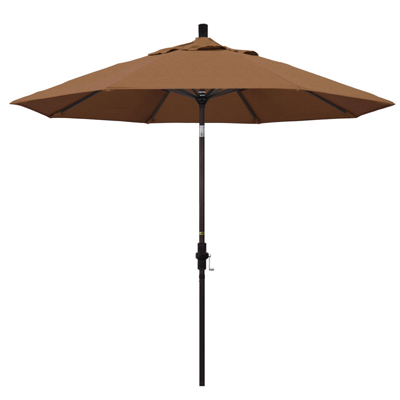 Parasol 9 'Market Sunbrella, Sunbrella® teck bruyère
