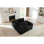 Canapé modulaire en L avec siège profond, sans assemblage requis, canapé modulaire pour salon, chambre à coucher, appartement, noir-983216956