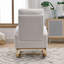 Chaise berçante à haut dossier en peluche avec poches latérales l 27,6 po