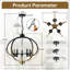 Lustre circulaire en verre 5 lumières-696806943