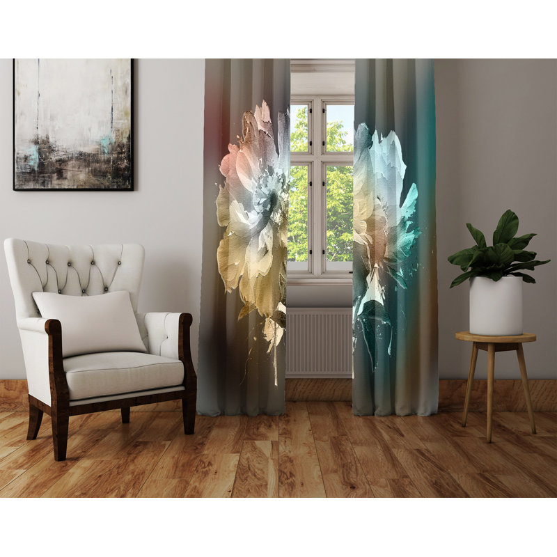 Paire de rideaux semi-transparents en polyester Annalei, L 20 po x L 52 po