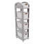  Étagère de rangement à 4 niveaux H 43,3 po x l 10 po avec roulettes