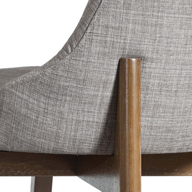 Chaise d'appoint rembourrée avec pieds en bois 32 po H, 6, Chêne patiné