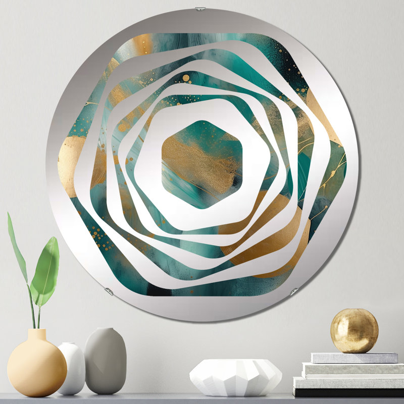 Cheyana - Miroir décoratif Amorphe, 23,6 po x 23,6 po