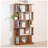 Modern 5-Tier Open Bookcase - Dark Oak MDF Vertical Storage Shelf for Living Room, Home Office & Bedroom Decor