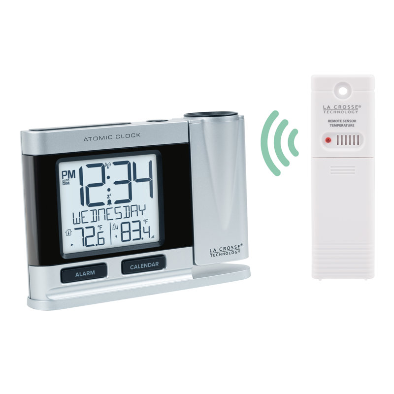 Digital Radio Clock Tabletop Clock with Alarm, Silver