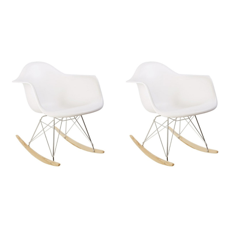 Chaise berçante Massillon, blanc
