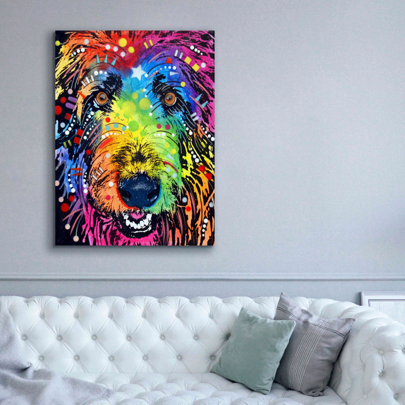 «Irish Wolfhound» par Dean Russo, impression sur toile tendue