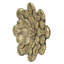 Plaque dorée succulente dorée - 1,6 po de largeur, 10 po de profondeur, de hauteur, de résine et de métal, 10 x 10 x 1,6 po de style Modern Home Design, rehaussant le style du décor-527344899
