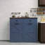 Armoire poubelle double inclinable Farmhouse Blue