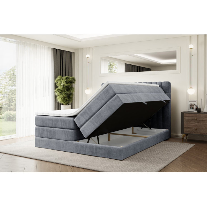 Bed, in Grey, 140 x 200cm