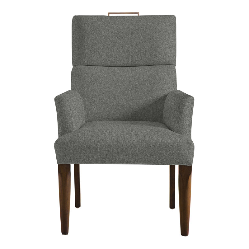 Thom Filicia Home Fabric Tight Back Arm Chair, Hampton, Ian Pewter