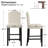 24.5'' Mid-century Modern Upholstered Counter Height Barstools With Solid Wood Legs-1005883977