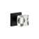 Viaggio Quadrato Hammered Texture Rosette Single Dummy with Quadrato Crystal Knob