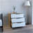 Dresser 27"H, 3 Drawers Dresser, Superior Top, White / Light Oak-795151357