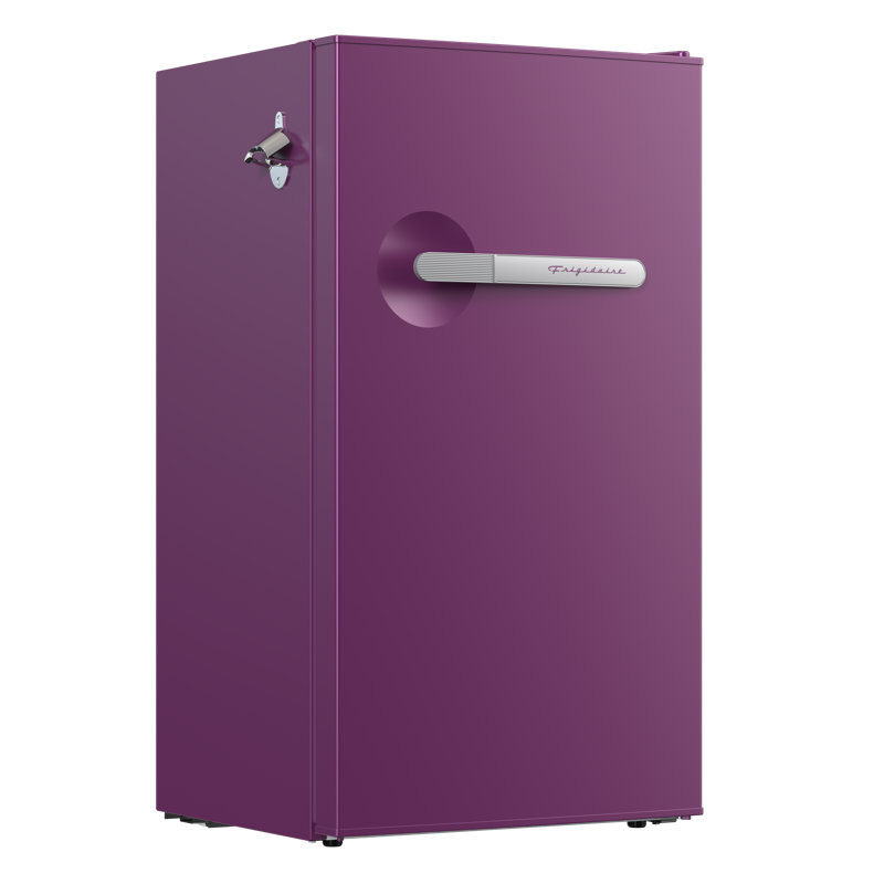 Frigidaire 3.2 Cu. Ft. Retro Compact Refrigerator with Built-In Side Bottle Opener, Plum