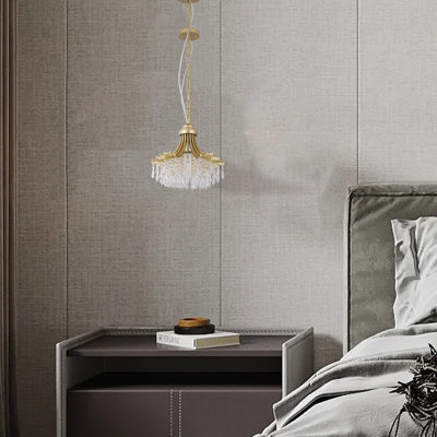 Lustre suspendu en forme de ventilateur 11,75 "Dia X 10" H