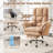 Executive Ergonomic Gaming Chair with Footrest, Teddy Fleece Wide Seat and Reclining Feature-60928530