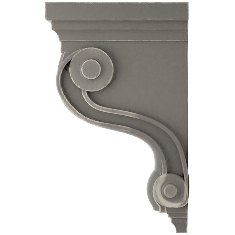 Corbeau Boston H 10,5 po x l 3,38 po x P 6,5 po Boston, Gris patiné