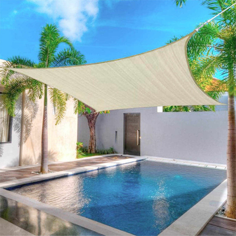 Beklabito 20' Square Shade Sail, 18 ft. x 18 ft., Terra