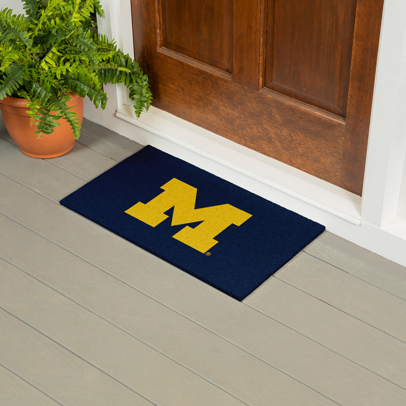 Tapis polychrome en PVC, 16 po x 28 po, Université du Michigan