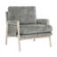Chaise Modern Home, revêtement en chenille, structure en bois massif, hauteur des accoudoirs de 23,5 po, gris brunâtre, siège d'appoint contemporain d'une capacité de 300 lb, tissu, largeur de 29,5 po-1368419624