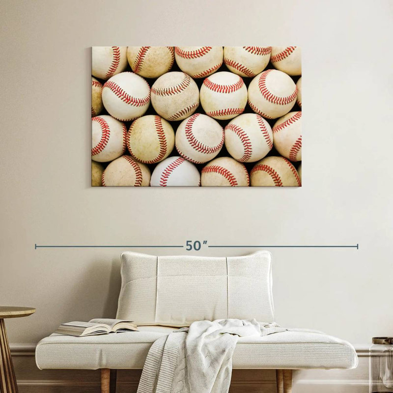 Sireci Aged Baseballs, 26" H x 39" W