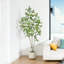 Adcock Artificial Maple Tree with Round White Planter, Pre Potted Faux Maple Tree for Home Decor-1536425910
