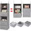 Organisateur de garde-robe à 6 tablettes, 2 tablettes à 3 tablettes séparables avec 3 tiroirs pour garde-robe, chambre de bébé, rangement pour vêtements de bébé et rangement-1570402361-1570402359