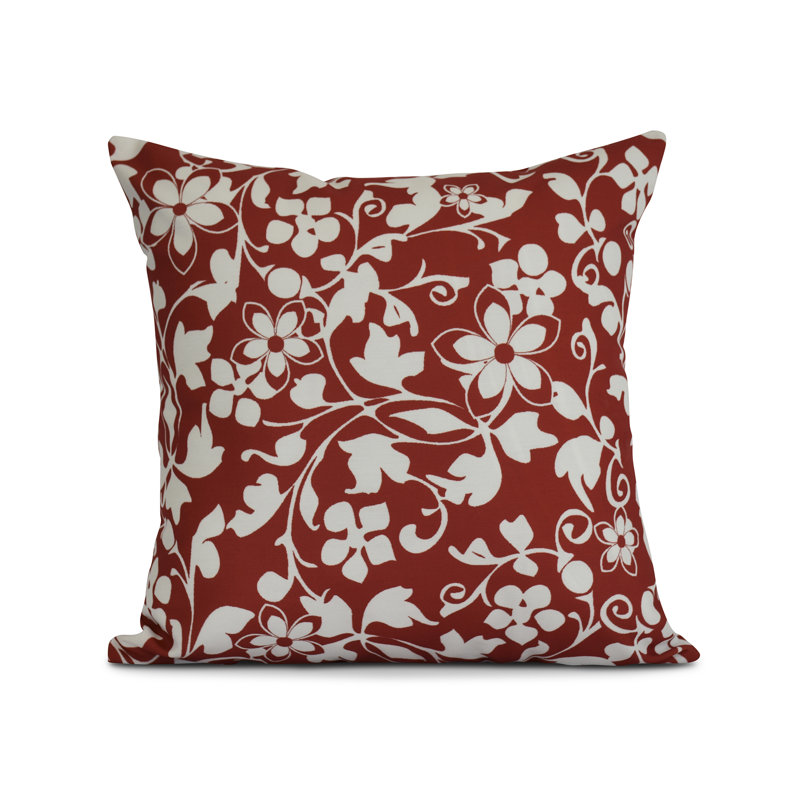 Coussin carré d’extérieur, H 20 po x l 20 po x P 3 po, Rouge