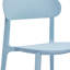 Ensemble de quatre chaises d'appoint bleues en plastique-1652152710