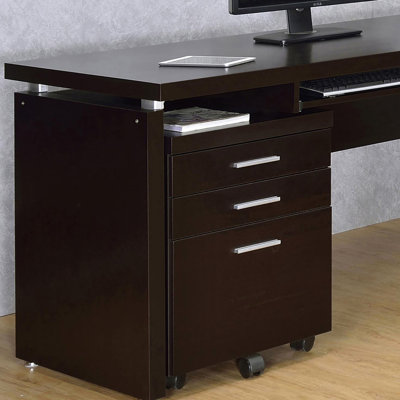 Rangement pour 3 bureaux - Finition cappuccino