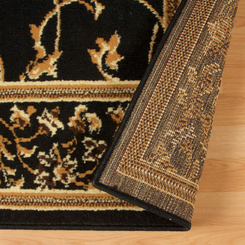 Dodington 3 Piece Coordinating Modern Floral Scroll Border High Traffic Indoor Area Rug