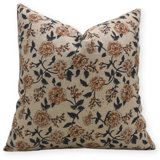 Fabdivine Block Print Thick Linen  Throw Pillow Covers, Handmade (Rameshwaram, Brown)
