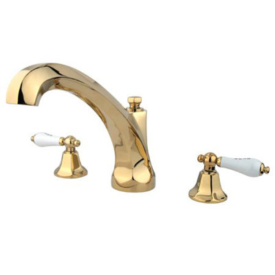 Metropolitan Double Handle Deck Mounted Roman Tub Faucet