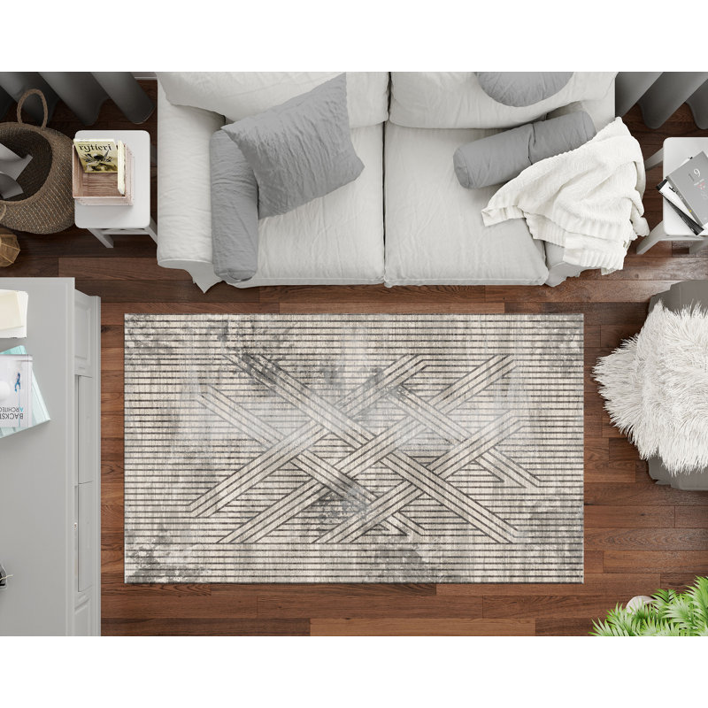 Aboubacar Geometric Area Rug, Rectangle 120 x 180cm