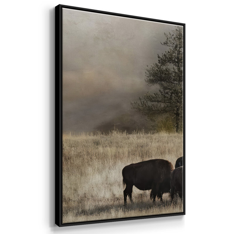 Ridge Grazing - Toile encadrée multi-pièces, H 24 po x l 48 po x P 2 po, Cadre noir