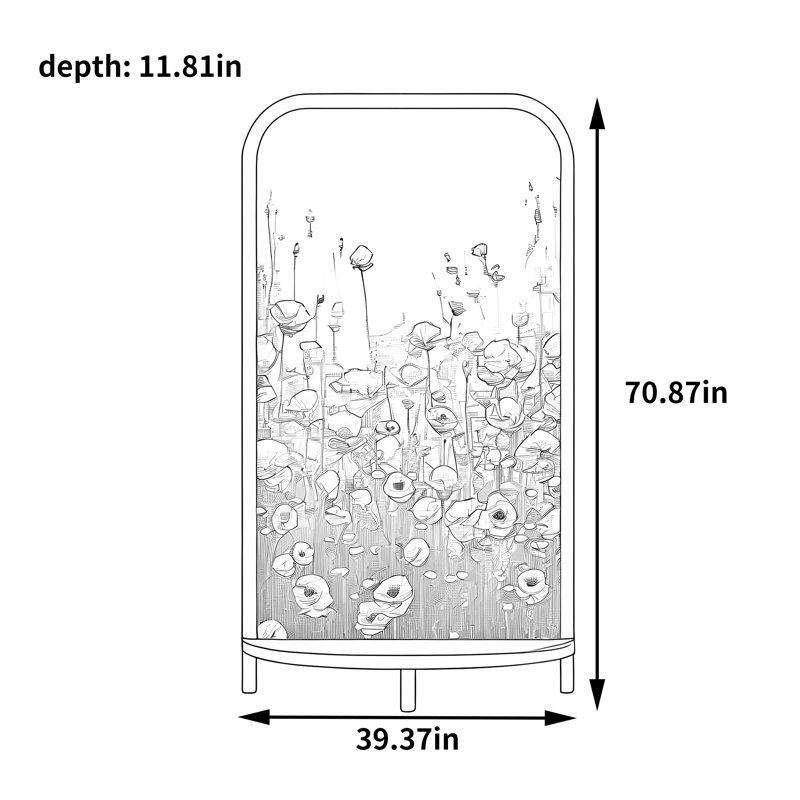 Écran de séparation pour peinture à l'huile, H 70,87 po x l 39,37 po x P 11,81 po