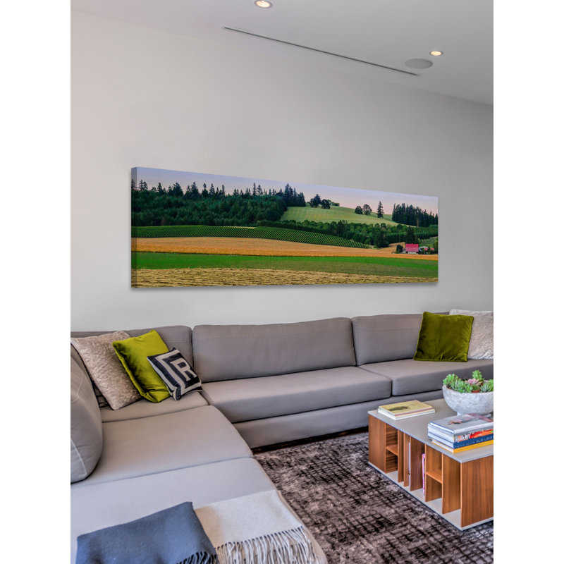 Country Meadows by Parvez Taj - 1 Piece Wrapped Canvas Panoramic Wall Art, 38 cm H x 114 cm W x 3.81cm D