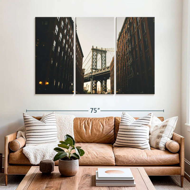 Lilie NYC Manhattan Bridge, H 42 po x l 65 po