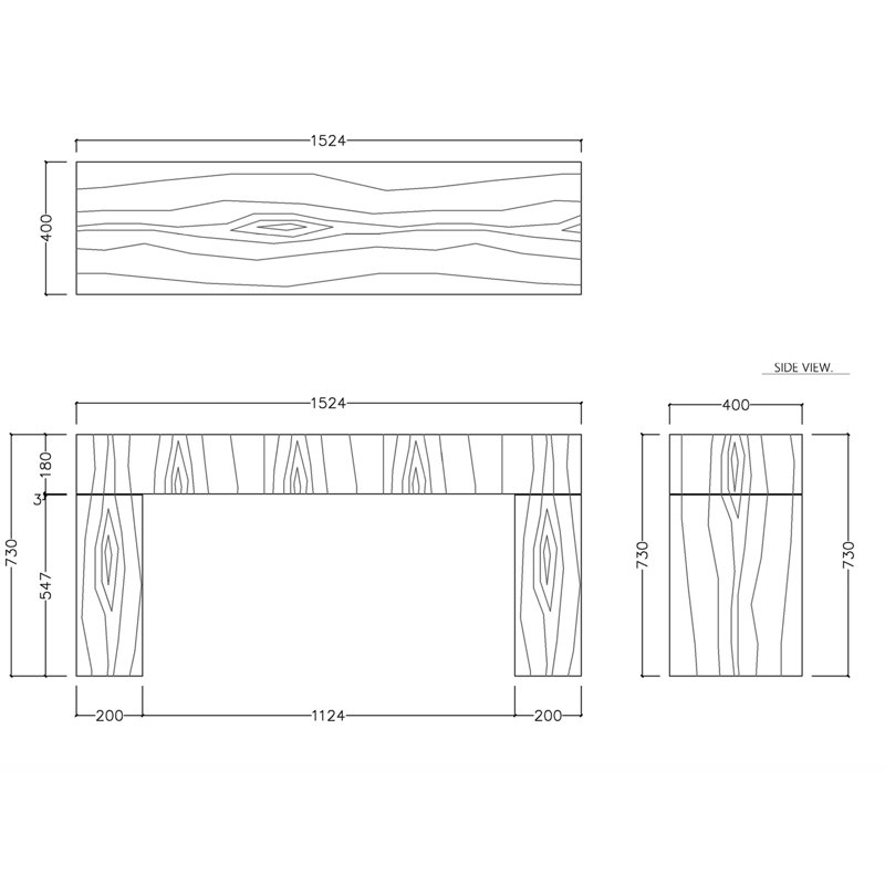 Eka 60'' W Solid Wood Console Table