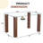 49.6”×30” Transparent Tempered Glass Dining Table With Rectangular Walnut - Color MDF Wood Grain Legs: Blending Simplicity & Quality, Ideal For Diverse Interior Decoration Styles
