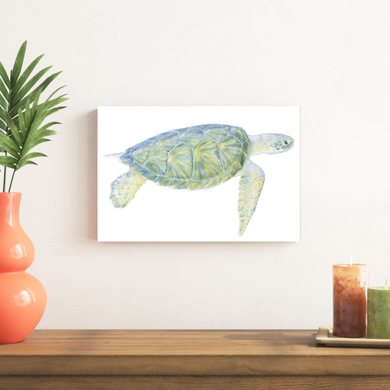 Tortue de mer tranquille I, H 12 po x l 18 po x P 1,25 po