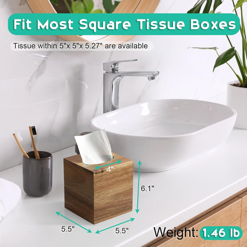 Couvre-boîte à mouchoirs carré