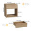 Mid-Century Modern Bedside Table Set, 2 Pieces, With Storage Drawers And Open Shelves, Bedroom Side Table With Rounded Corners, Compact Bedside Table Set, Oak Colour