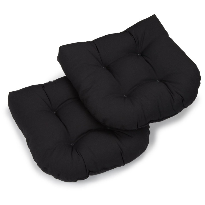 Outdoor 5'' Seat Cushion, Black, Twill