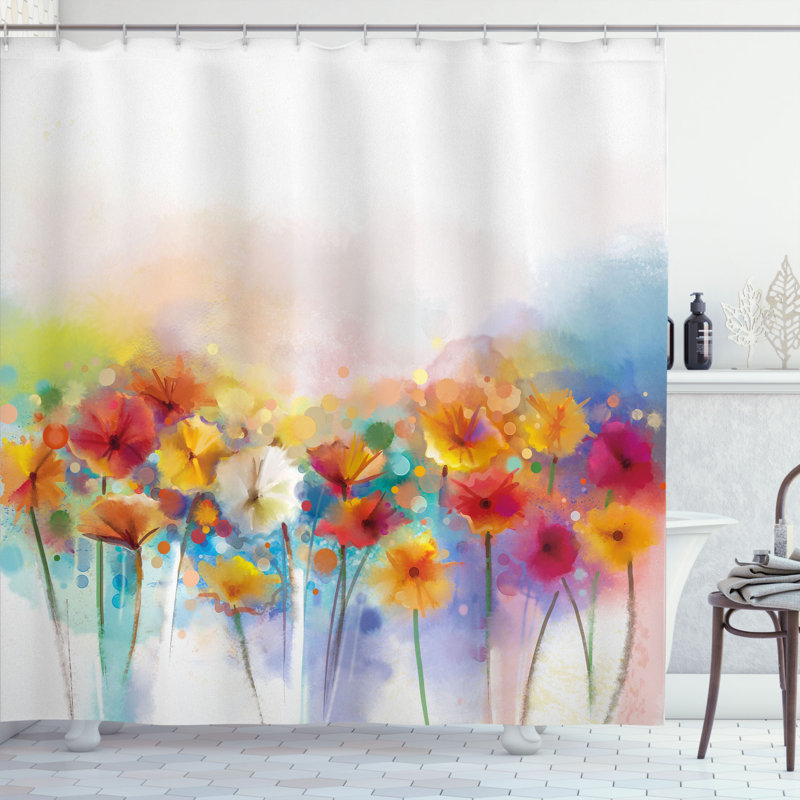 Kassandra Shower Curtain with Hooks Included, 70" H x 69" W