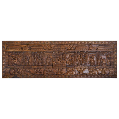Lord Shiva Universe Brass Wall Panel – Handcrafted Indian Spiritual Art for Meditation Room & Altar Decor