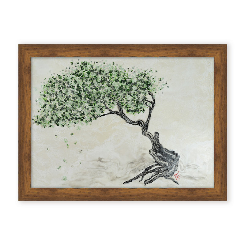 Nature Inspired "Fleeting Spring" Canvas Wall Art By , 30" H x 40" W, Framed Matted Print, Black