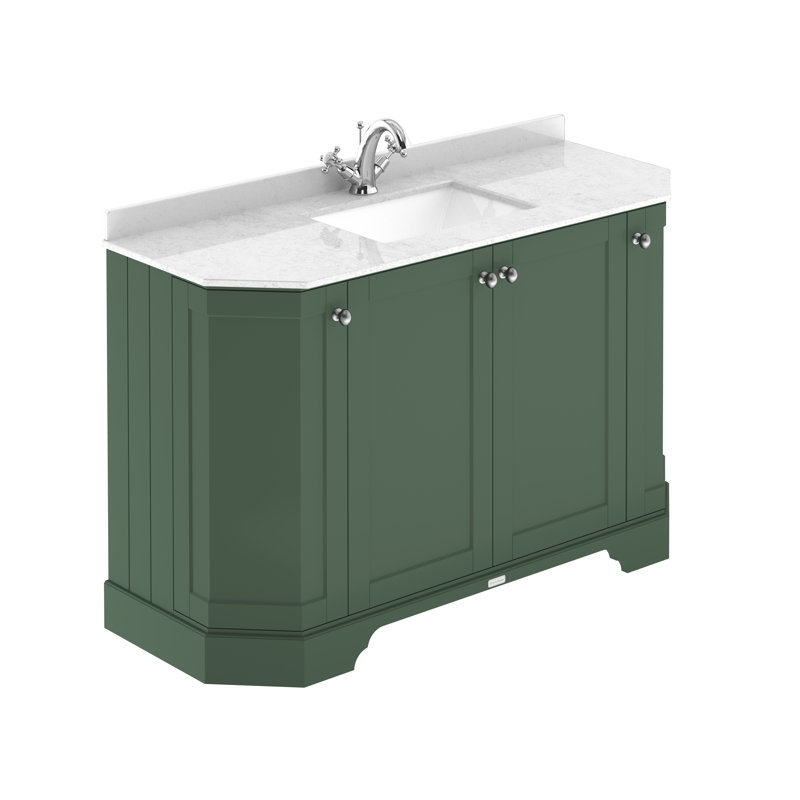 Old London 1200mm Free-standing Single Vanity, White, Timeless Sand